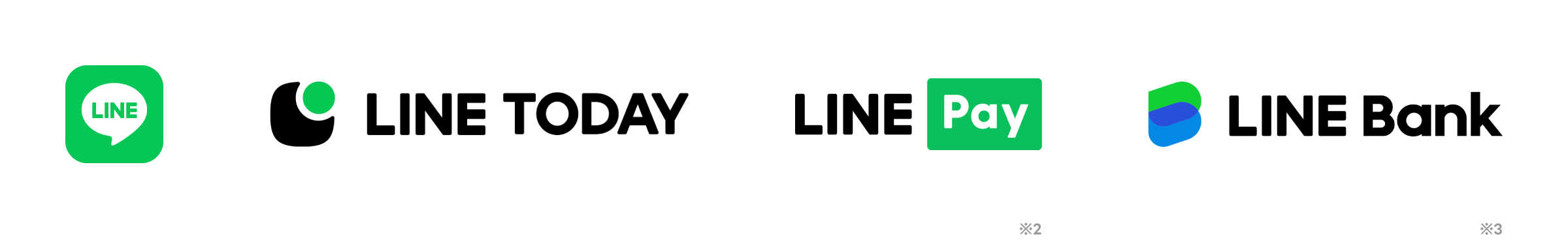 LINE TODAY, LINE Pay ※2, LINE Bank ※3