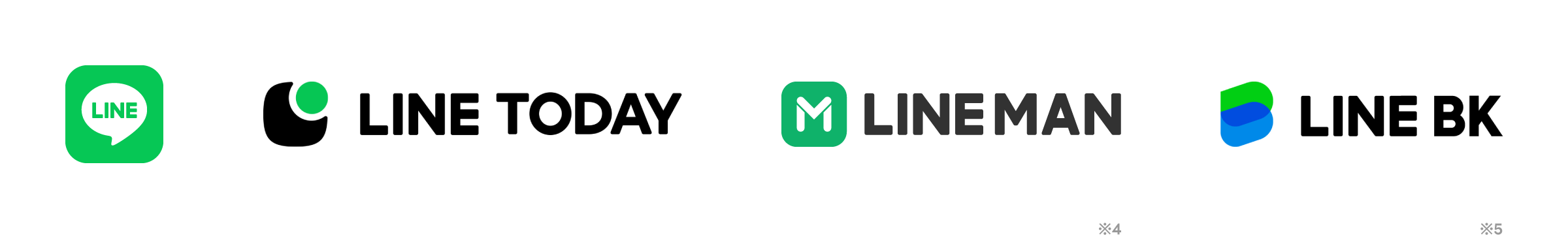 LINE TODAY, LINE MAN ※4, LINE BK ※5